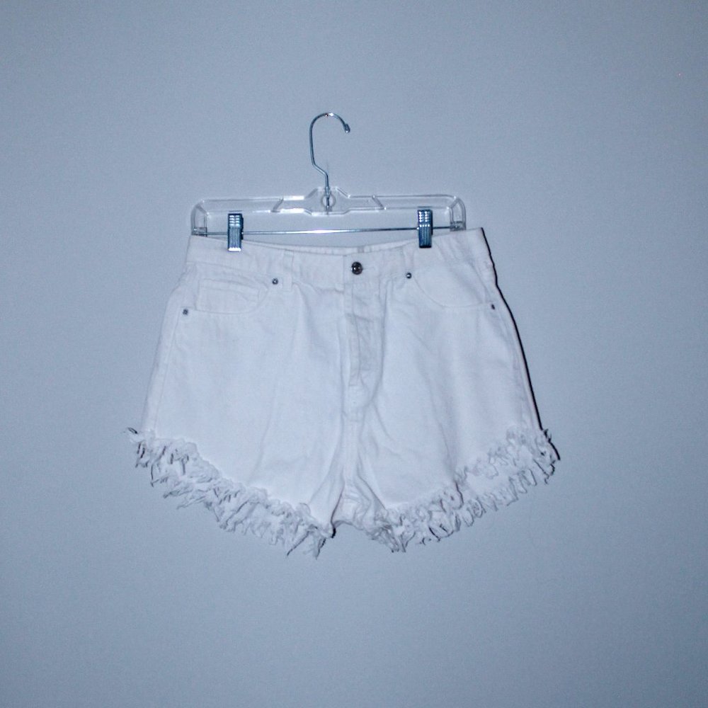 Wild Fable White Frayed Hem Denim Shorts